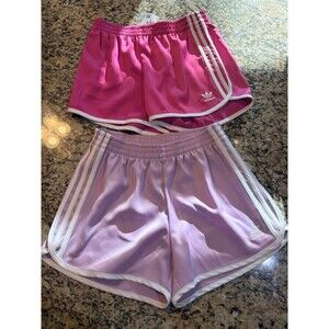 Adidas Shorts women’s size Xs set pink and purple gym shorts